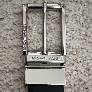 Michael Kors Men's Belt with Shiny Silver Buckle